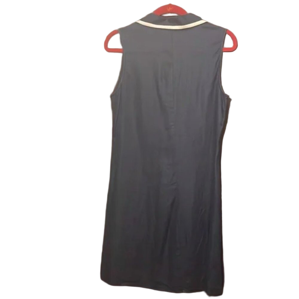 The Limited Navy Linen Nautical Shift Dress - Picture 2 of 5
